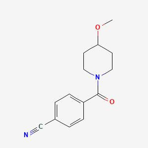 molecular formula C14H16N2O2 B11121753 4-(4-Methoxypiperidine-1-carbonyl)benzonitrile 