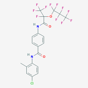 molecular formula C20H12ClF11N2O3 B11121770 N-(4-chloro-2-methylphenyl)-4-{[2,3,3,3-tetrafluoro-2-(heptafluoropropoxy)propanoyl]amino}benzamide 