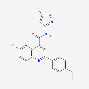 6-bromo-2-(4-ethylphenyl)-N-(5-methyl-1,2-oxazol-3-yl)quinoline-4-carboxamide