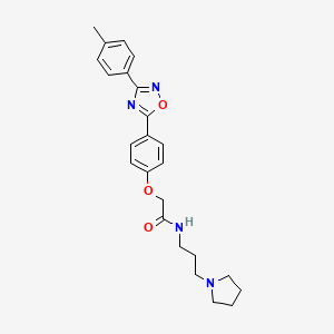 2-{4-[3-(4-methylphenyl)-1,2,4-oxadiazol-5-yl]phenoxy}-N-[3-(pyrrolidin-1-yl)propyl]acetamide