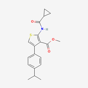 Methyl 2-[(cyclopropylcarbonyl)amino]-4-[4-(propan-2-yl)phenyl]thiophene-3-carboxylate