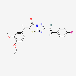 (5Z)-5-(4-ethoxy-3-methoxybenzylidene)-2-[(E)-2-(4-fluorophenyl)ethenyl][1,3]thiazolo[3,2-b][1,2,4]triazol-6(5H)-one