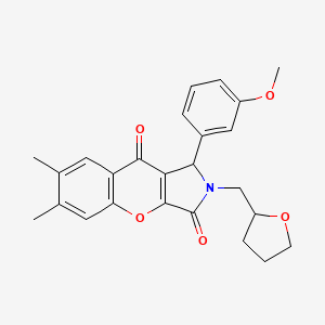 1-(3-Methoxyphenyl)-6,7-dimethyl-2-(tetrahydrofuran-2-ylmethyl)-1,2-dihydrochromeno[2,3-c]pyrrole-3,9-dione