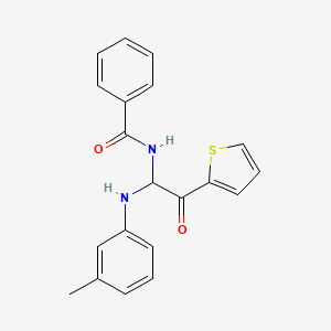 N-{1-[(3-methylphenyl)amino]-2-oxo-2-(thiophen-2-yl)ethyl}benzamide