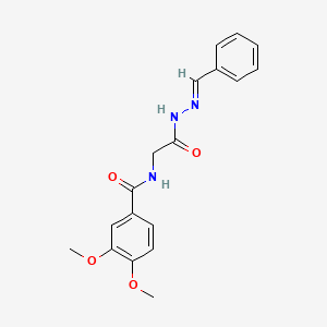 N-(2-(2-Benzylidenehydrazino)-2-oxoethyl)-3,4-dimethoxybenzamide