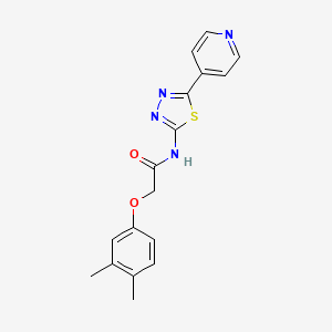 2-(3,4-dimethylphenoxy)-N-[5-(pyridin-4-yl)-1,3,4-thiadiazol-2-yl]acetamide