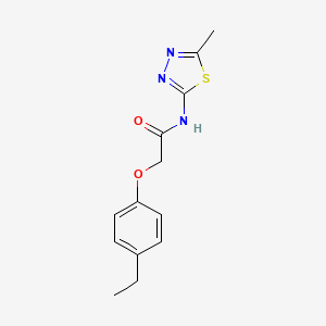 molecular formula C13H15N3O2S B11121960 2-(4-ethylphenoxy)-N-(5-methyl-1,3,4-thiadiazol-2-yl)acetamide 