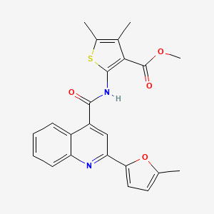 Methyl 4,5-dimethyl-2-({[2-(5-methylfuran-2-yl)quinolin-4-yl]carbonyl}amino)thiophene-3-carboxylate