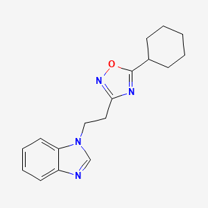 1-[2-(5-cyclohexyl-1,2,4-oxadiazol-3-yl)ethyl]-1H-benzimidazole