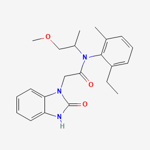 N-(2-ethyl-6-methylphenyl)-N-(1-methoxypropan-2-yl)-2-(2-oxo-2,3-dihydro-1H-benzimidazol-1-yl)acetamide