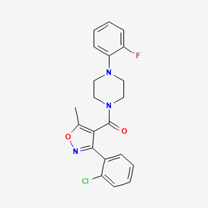 [3-(2-Chlorophenyl)-5-methyl-1,2-oxazol-4-yl][4-(2-fluorophenyl)piperazin-1-yl]methanone