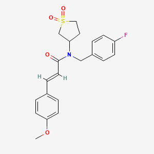 (2E)-N-(1,1-dioxidotetrahydrothiophen-3-yl)-N-(4-fluorobenzyl)-3-(4-methoxyphenyl)prop-2-enamide