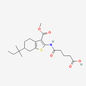 5-{[3-(Methoxycarbonyl)-6-(2-methylbutan-2-yl)-4,5,6,7-tetrahydro-1-benzothiophen-2-yl]amino}-5-oxopentanoic acid