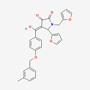 5-(furan-2-yl)-1-(furan-2-ylmethyl)-3-hydroxy-4-({4-[(3-methylbenzyl)oxy]phenyl}carbonyl)-1,5-dihydro-2H-pyrrol-2-one