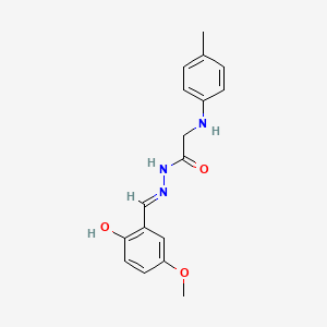 molecular formula C17H19N3O3 B11122056 N'-[(E)-(2-Hydroxy-5-methoxyphenyl)methylidene]-2-[(4-methylphenyl)amino]acetohydrazide 