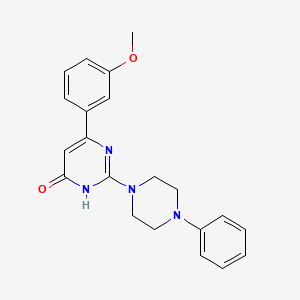 molecular formula C21H22N4O2 B11122080 6-(3-methoxyphenyl)-2-(4-phenylpiperazin-1-yl)pyrimidin-4(3H)-one 