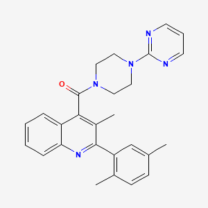 [2-(2,5-Dimethylphenyl)-3-methylquinolin-4-yl][4-(pyrimidin-2-yl)piperazin-1-yl]methanone