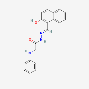 molecular formula C20H19N3O2 B11122123 N'-[(E)-(2-hydroxynaphthalen-1-yl)methylidene]-2-[(4-methylphenyl)amino]acetohydrazide (non-preferred name) 