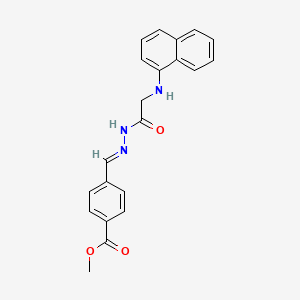 methyl 4-[(E)-{2-[(naphthalen-1-ylamino)acetyl]hydrazinylidene}methyl]benzoate (non-preferred name)