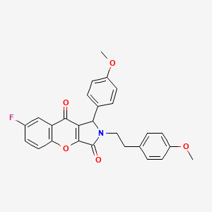 7-Fluoro-1-(4-methoxyphenyl)-2-[2-(4-methoxyphenyl)ethyl]-1,2-dihydrochromeno[2,3-c]pyrrole-3,9-dione