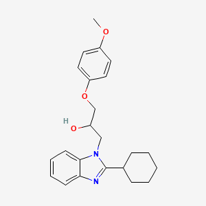 1-(2-cyclohexyl-1H-benzimidazol-1-yl)-3-(4-methoxyphenoxy)propan-2-ol