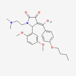 4-[(4-butoxyphenyl)carbonyl]-5-(2,5-dimethoxyphenyl)-1-[2-(dimethylamino)ethyl]-3-hydroxy-1,5-dihydro-2H-pyrrol-2-one