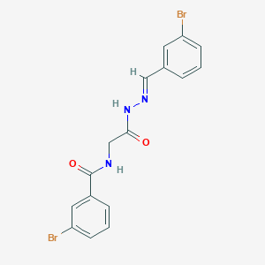 3-Bromo-N-(2-(2-(3-bromobenzylidene)hydrazino)-2-oxoethyl)benzamide