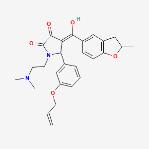 1-[2-(dimethylamino)ethyl]-3-hydroxy-4-[(2-methyl-2,3-dihydro-1-benzofuran-5-yl)carbonyl]-5-[3-(prop-2-en-1-yloxy)phenyl]-1,5-dihydro-2H-pyrrol-2-one