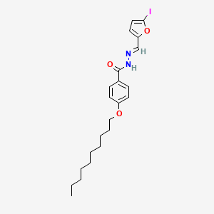 4-(decyloxy)-N'-[(E)-(5-iodofuran-2-yl)methylidene]benzohydrazide