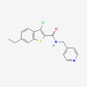 3-chloro-6-ethyl-N-(pyridin-4-ylmethyl)-1-benzothiophene-2-carboxamide