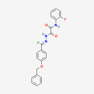 2-{(2E)-2-[4-(benzyloxy)benzylidene]hydrazinyl}-N-(2-fluorophenyl)-2-oxoacetamide