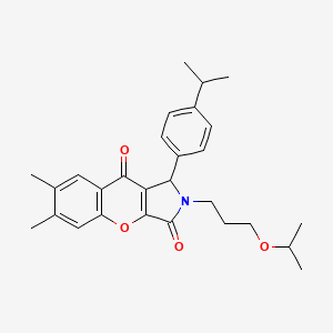 6,7-Dimethyl-2-[3-(propan-2-yloxy)propyl]-1-[4-(propan-2-yl)phenyl]-1,2-dihydrochromeno[2,3-c]pyrrole-3,9-dione