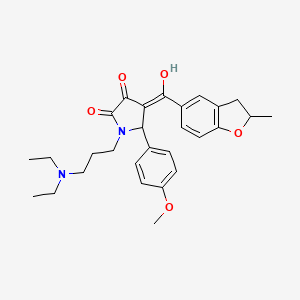 1-[3-(diethylamino)propyl]-3-hydroxy-5-(4-methoxyphenyl)-4-[(2-methyl-2,3-dihydro-1-benzofuran-5-yl)carbonyl]-1,5-dihydro-2H-pyrrol-2-one