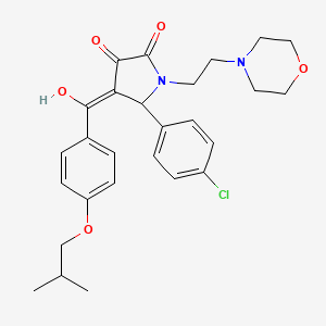 5-(4-chlorophenyl)-3-hydroxy-4-{[4-(2-methylpropoxy)phenyl]carbonyl}-1-[2-(morpholin-4-yl)ethyl]-1,5-dihydro-2H-pyrrol-2-one