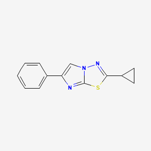 molecular formula C13H11N3S B11122343 2-Cyclopropyl-6-phenylimidazo[2,1-b][1,3,4]thiadiazole 