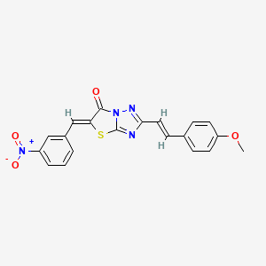 (5Z)-2-[(E)-2-(4-methoxyphenyl)ethenyl]-5-(3-nitrobenzylidene)[1,3]thiazolo[3,2-b][1,2,4]triazol-6(5H)-one