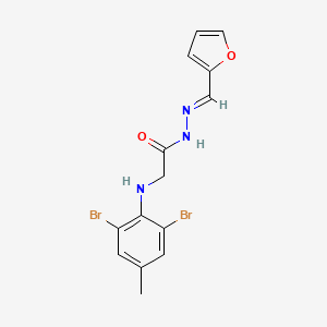 2-[(2,6-Dibromo-4-methylphenyl)amino]-N'-[(E)-(furan-2-YL)methylidene]acetohydrazide