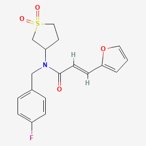 (2E)-N-(1,1-dioxidotetrahydrothiophen-3-yl)-N-(4-fluorobenzyl)-3-(furan-2-yl)prop-2-enamide