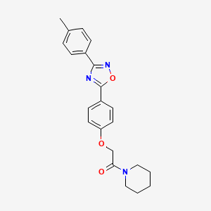 2-{4-[3-(4-Methylphenyl)-1,2,4-oxadiazol-5-yl]phenoxy}-1-(piperidin-1-yl)ethanone