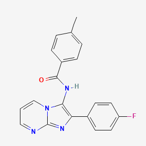 N-[2-(4-fluorophenyl)imidazo[1,2-a]pyrimidin-3-yl]-4-methylbenzamide