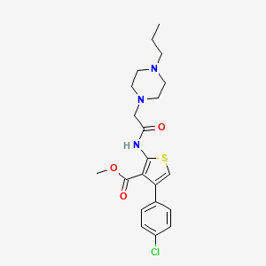 Methyl 4-(4-chlorophenyl)-2-{[(4-propylpiperazin-1-yl)acetyl]amino}thiophene-3-carboxylate