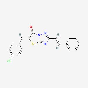 (5Z)-5-(4-chlorobenzylidene)-2-[(E)-2-phenylethenyl][1,3]thiazolo[3,2-b][1,2,4]triazol-6(5H)-one