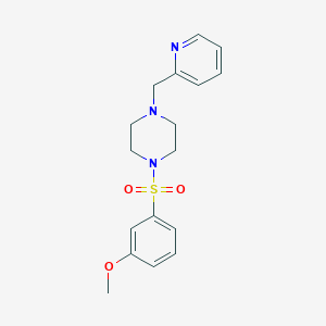 molecular formula C17H21N3O3S B11122439 1-[(3-Methoxyphenyl)sulfonyl]-4-(pyridin-2-ylmethyl)piperazine 