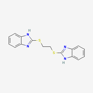 molecular formula C16H14N4S2 B11122452 2-{[2-(1H-benzimidazol-2-ylsulfanyl)ethyl]sulfanyl}-1H-benzimidazole CAS No. 21224-37-3