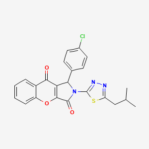 1-(4-Chlorophenyl)-2-[5-(2-methylpropyl)-1,3,4-thiadiazol-2-yl]-1,2-dihydrochromeno[2,3-c]pyrrole-3,9-dione