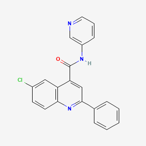 6-chloro-2-phenyl-N-(pyridin-3-yl)quinoline-4-carboxamide