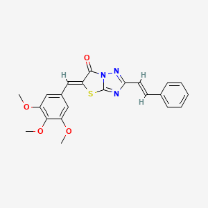 (5Z)-2-[(E)-2-phenylethenyl]-5-(3,4,5-trimethoxybenzylidene)[1,3]thiazolo[3,2-b][1,2,4]triazol-6(5H)-one