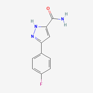 3-(4-fluorophenyl)-1H-pyrazole-5-carboxamide