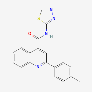 molecular formula C19H14N4OS B11122500 2-(4-methylphenyl)-N-(1,3,4-thiadiazol-2-yl)quinoline-4-carboxamide 