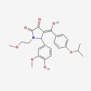 3-hydroxy-5-(4-hydroxy-3-methoxyphenyl)-1-(2-methoxyethyl)-4-{[4-(propan-2-yloxy)phenyl]carbonyl}-1,5-dihydro-2H-pyrrol-2-one